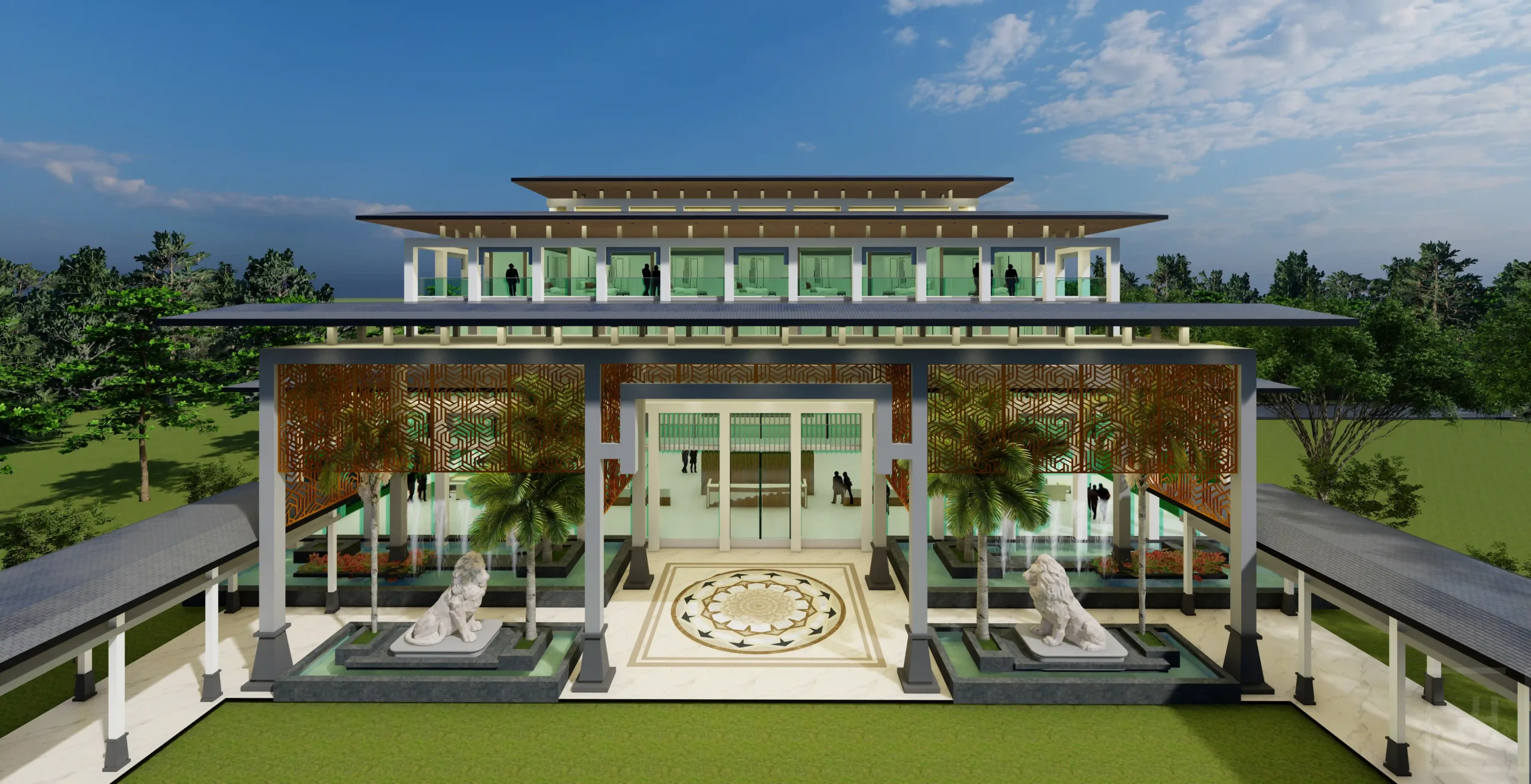 Subash Meadows GP & LRS paid plotted community near ORR with tree-lined internal roads